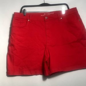 Gloria Vanderbilt Amanda Shorts Slimming Effect Size 18 RED